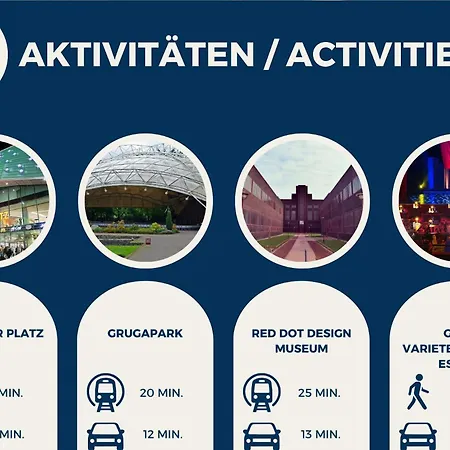 Apartment Rtr - Fuer Bis Zu 8 Personen - Voll Ausgestattet - Zentral Limbecker Platz - Messe - Uniklinikum - Smart Tv - Parken - Modern *