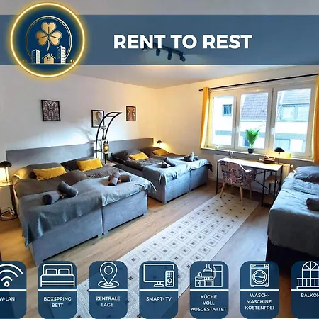 Apartment Rtr - Fuer Bis Zu 8 Personen - Voll Ausgestattet - Zentral Limbecker Platz - Messe - Uniklinikum - Smart Tv - Parken - Modern
