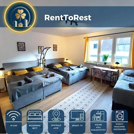 Rtr - Fuer Bis Zu 8 Personen - Voll Ausgestattet - Zentral Limbecker Platz - Messe - Uniklinikum - Smart Tv - Modern Apartment Essen