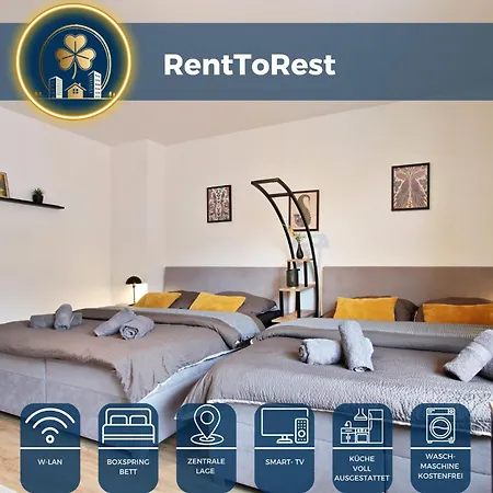 Rtr - Fuer Bis Zu 8 Personen - Voll Ausgestattet - Zentral Limbecker Platz - Messe - Uniklinikum - Smart Tv - Modern * Essen