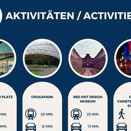 アパート Rtr - Fuer Bis Zu 8 Personen - Voll Ausgestattet - Zentral Limbecker Platz - Messe - Uniklinikum - Smart Tv - Modern *