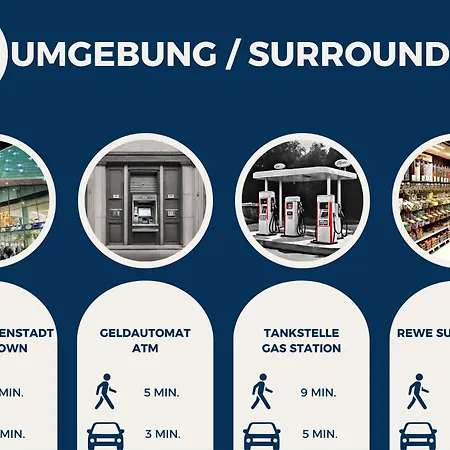 アパート Rtr - Fuer Bis Zu 8 Personen - Voll Ausgestattet - Zentral Limbecker Platz - Messe - Uniklinikum - Smart Tv - Modern エッセン