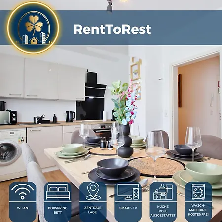 Apartmán Rtr - Fuer Bis Zu 8 Personen - Voll Ausgestattet - Zentral Limbecker Platz - Messe - Uniklinikum - Smart Tv - Modern Essen